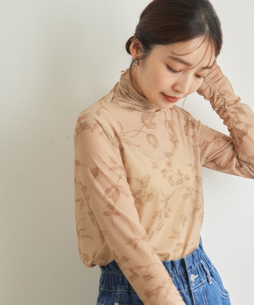 VIS(ビス)の「【キャミ付き】ほどよい透け感アソートインナー(その他トップス・レディース・ベージュ系その他/ブルー系その他/キナリ・FREE)」の7枚目の写真