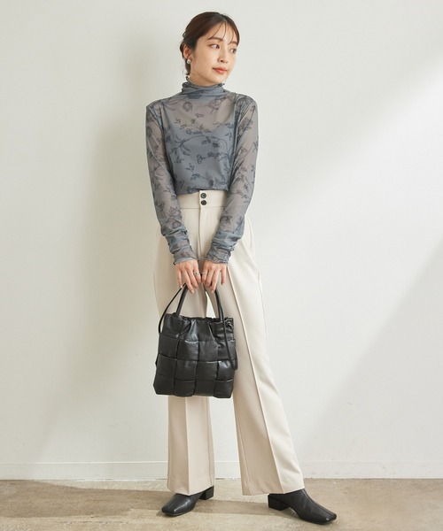 VIS(ビス)の「【キャミ付き】ほどよい透け感アソートインナー(その他トップス・レディース・ベージュ系その他/ブルー系その他/キナリ・FREE)」の6枚目の写真