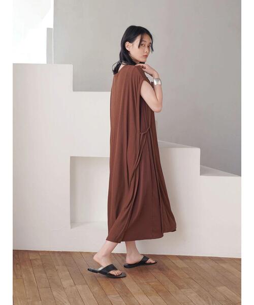 AMERICAN HOLIC(アメリカンホリック)の「レイヤードボックスシアーカットワンピース(ワンピース・レディース・ブラック/テラコッタ・FREE)」の7枚目の写真