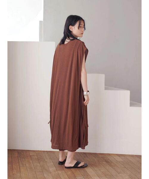 AMERICAN HOLIC(アメリカンホリック)の「レイヤードボックスシアーカットワンピース(ワンピース・レディース・ブラック/テラコッタ・FREE)」の8枚目の写真