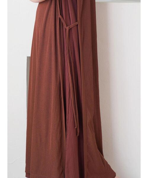 AMERICAN HOLIC(アメリカンホリック)の「レイヤードボックスシアーカットワンピース(ワンピース・レディース・ブラック/テラコッタ・FREE)」の11枚目の写真