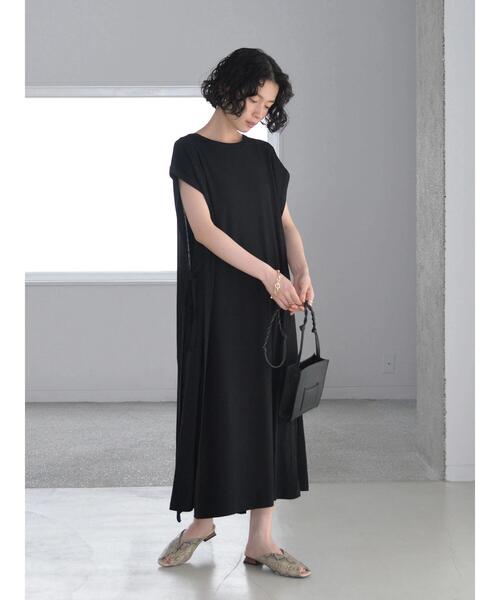 AMERICAN HOLIC(アメリカンホリック)の「レイヤードボックスシアーカットワンピース(ワンピース・レディース・ブラック/テラコッタ・FREE)」の12枚目の写真