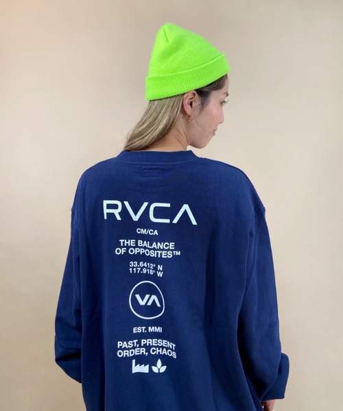 RVCA(ルーカ)の「【ZOZOタウン限定アイテム】RVCA/ルーカ ビッグシルエット バックプリントトレーナー BB044-037(スウェット・レディース・ブラック/ネイビー/ホワイト・M/L)」の1枚目の写真