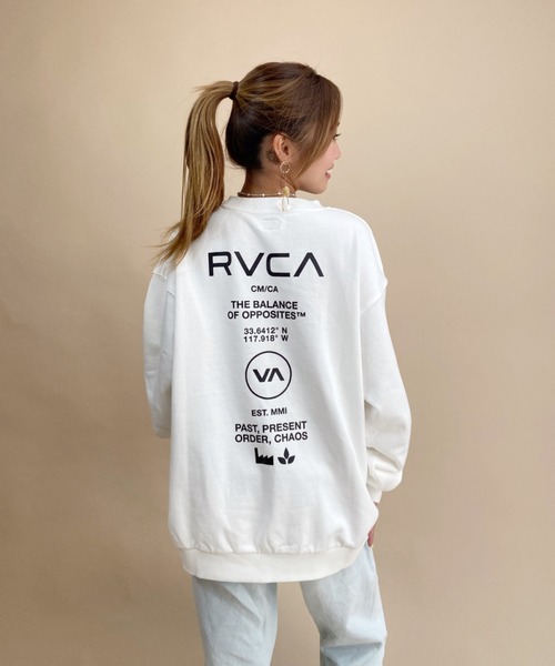 RVCA(ルーカ)の「【ZOZOタウン限定アイテム】RVCA/ルーカ ビッグシルエット バックプリントトレーナー BB044-037(スウェット・レディース・ブラック/ネイビー/ホワイト・M/L)」の7枚目の写真