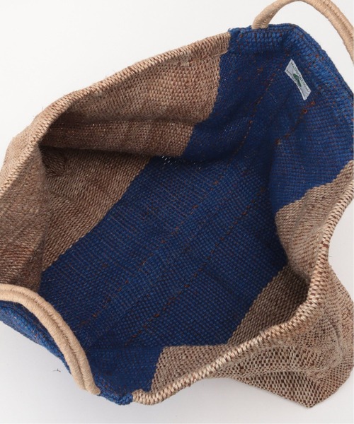 JOURNAL STANDARD LUXE（ジャーナルスタンダード　ラックス）の「【MAISON BENGAL / メゾンベンガル】 LARGE JUTE TOTE（トートバッグ・レディース・チャコールグレー/ブラウン/コバルトブルー・FREE）」の4枚目の写真