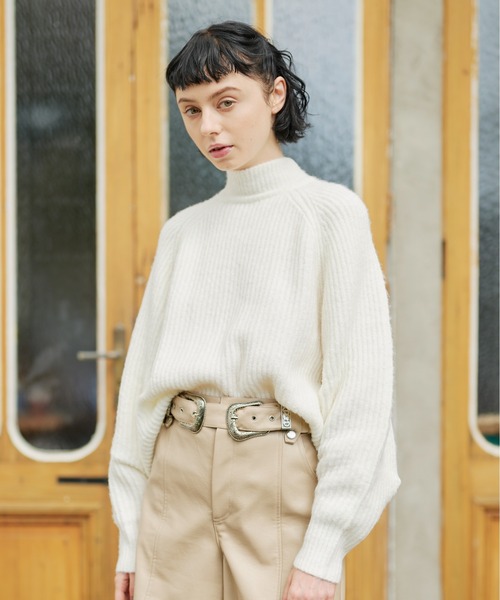 KOH.style（コースタイル）の「ボリュームスリーブ2wayニット（ニット/セーター・レディース・オフホワイト/グリーン/ラベンダー・FREE）」の11枚目の写真