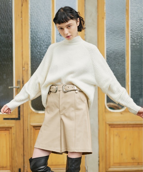 KOH.style（コースタイル）の「ボリュームスリーブ2wayニット（ニット/セーター・レディース・オフホワイト/グリーン/ラベンダー・FREE）」の8枚目の写真