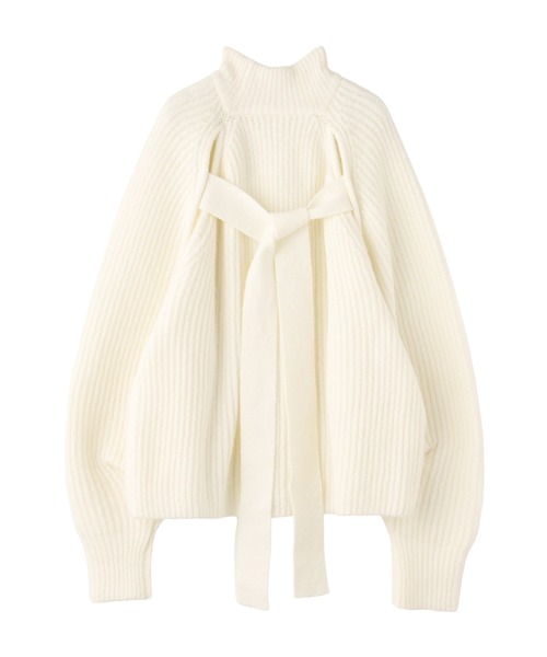 KOH.style（コースタイル）の「ボリュームスリーブ2wayニット（ニット/セーター・レディース・オフホワイト/グリーン/ラベンダー・FREE）」の5枚目の写真