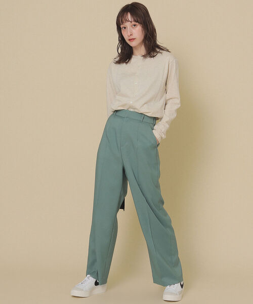 Ray BEAMS（レイビームス）の「Ray BEAMS / サージ ワイド ストレート パンツ（その他パンツ・レディース・ダークブラウン/グリーン系その他3・1/0）」の9枚目の写真