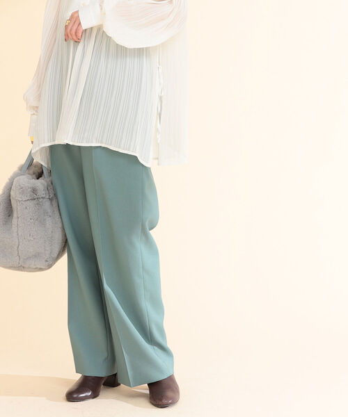 Ray BEAMS（レイビームス）の「Ray BEAMS / サージ ワイド ストレート パンツ（その他パンツ・レディース・ダークブラウン/グリーン系その他3・1/0）」の11枚目の写真