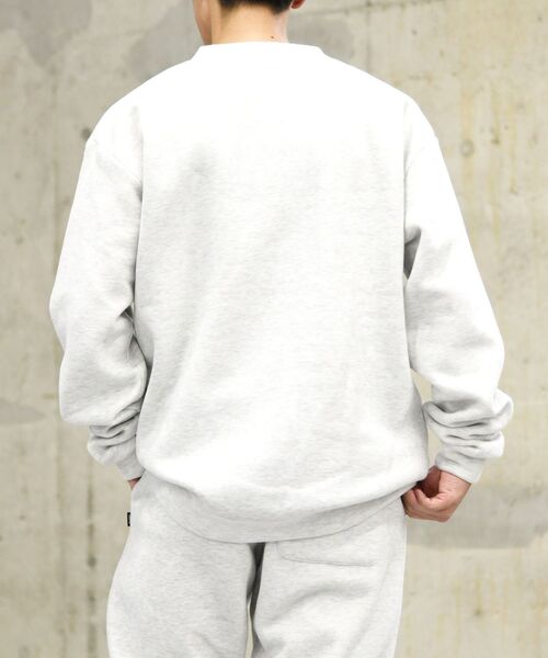 FRANKLIN & MARSHALL（フランクリンマーシャル）の「【WEB限定/SHIPS別注】FRANKLIN&MARSHALL: ビッグ アーチ ロゴ プリント スウェット (トレーナー)（スウェット・メンズ・ライトグレー/ブラック/ブラウン/サックスブルー・SMALL/MEDIUM/LARGE）」の6枚目の写真