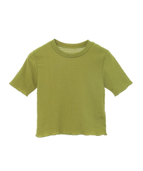 fifth(フィフス)の「クリンクル半袖ベーシックトップス(Tシャツ/カットソー・レディース・ブラック/ベージュ/グリーン・MEDIUM)」の13枚目の写真