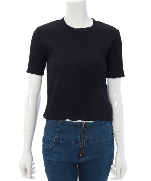 fifth(フィフス)の「クリンクル半袖ベーシックトップス(Tシャツ/カットソー・レディース・ブラック/ベージュ/グリーン・MEDIUM)」の6枚目の写真