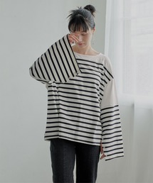 miette | ﾎﾞﾀﾝｽﾘｰﾌﾞﾎﾞｰﾀﾞｰﾛﾝT(Tシャツ/カットソー)