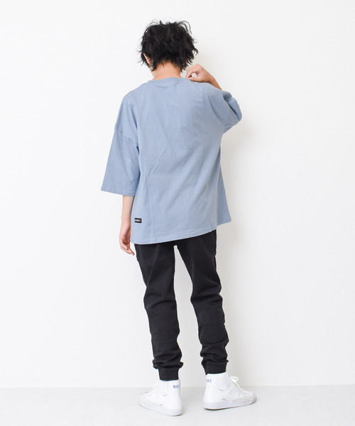 RAT EFFECT(ラットエフェクト)の「ポケット付きスーパービッグハーフスリーブTシャツ(Tシャツ/カットソー・キッズ・グリーン/グレー/チャコールグレー/ブラック/ライトブルー・120/130/140/150/160)」の10枚目の写真