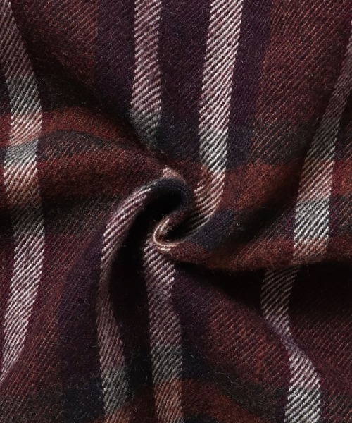 hunch(ハンチ)の「【WEB限定/別注】微起毛 チェック スタンドネック シャツワンピース(シャツワンピース・レディース・ベージュ/ブラウン/イエロー・FREE)」の17枚目の写真