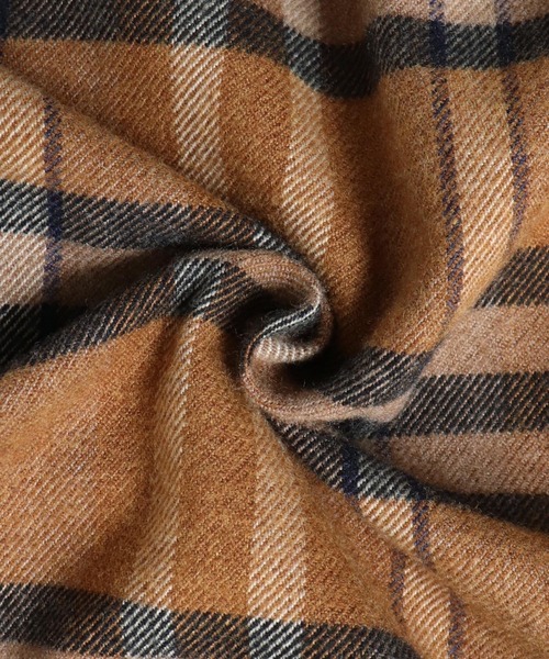 hunch(ハンチ)の「【WEB限定/別注】微起毛 チェック スタンドネック シャツワンピース(シャツワンピース・レディース・ベージュ/ブラウン/イエロー・FREE)」の18枚目の写真