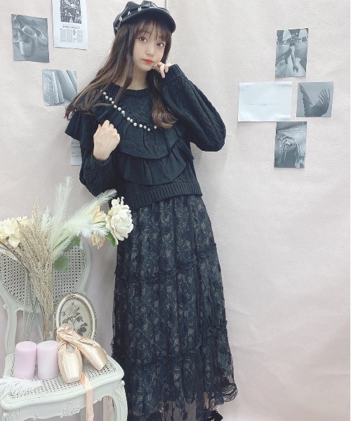 Swankiss(スワンキス)の「TS miss ballerina LS/K(スカート・レディース・ブラック/ベージュ・FREE)」の2枚目の写真