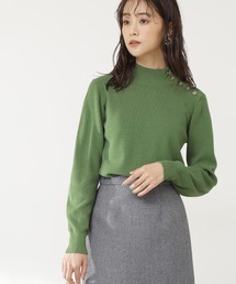 N.（N. Natural Beauty Basic） | ◆スコッチボタンネックニット(ニット/セーター)