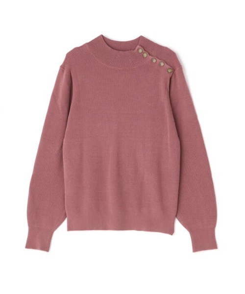 N.（N. Natural Beauty Basic）（エヌエヌナチュラルビューティーベーシック）の「◆スコッチボタンネックニット（ニット/セーター・レディース・グリーン/ネイビー/ピンク/オフホワイト・MEDIUM）」の17枚目の写真