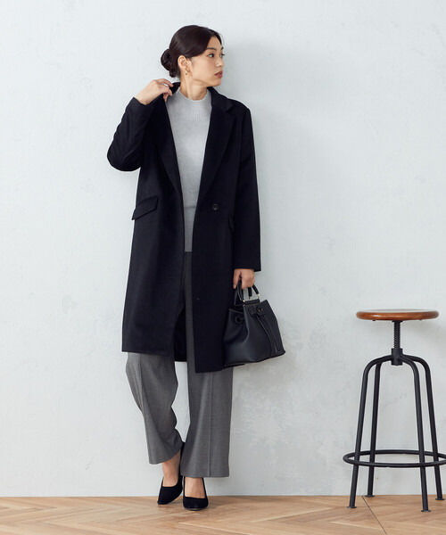 COMME CA MODELS(コムサモデルズ)の「ソフトサーモ ピンタックワイドパンツ(その他パンツ・レディース・チャコールグレー/グレー系その他・LL/L/M/XS/S)」の20枚目の写真