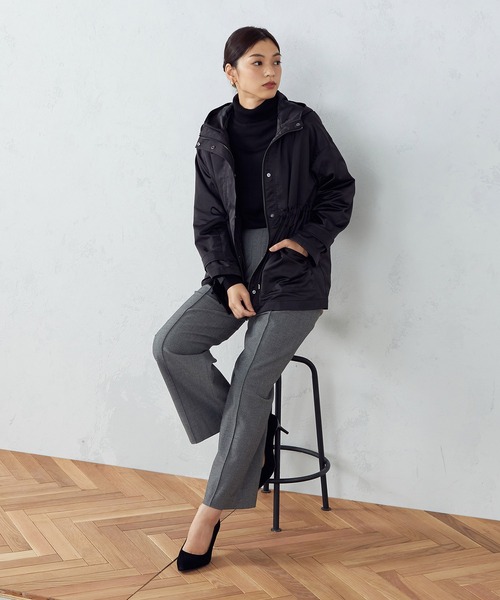 COMME CA MODELS(コムサモデルズ)の「ソフトサーモ ピンタックワイドパンツ(その他パンツ・レディース・チャコールグレー/グレー系その他・LL/L/M/XS/S)」の6枚目の写真