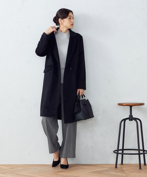 COMME CA MODELS(コムサモデルズ)の「ソフトサーモ ピンタックワイドパンツ(その他パンツ・レディース・チャコールグレー/グレー系その他・LL/L/M/XS/S)」の7枚目の写真