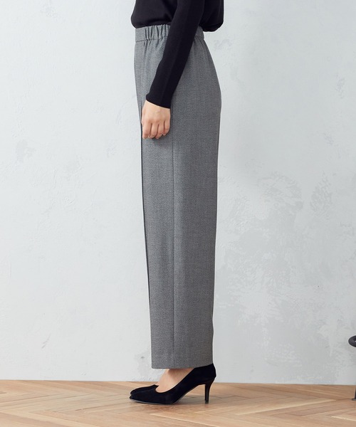 COMME CA MODELS(コムサモデルズ)の「ソフトサーモ ピンタックワイドパンツ(その他パンツ・レディース・チャコールグレー/グレー系その他・LL/L/M/XS/S)」の8枚目の写真
