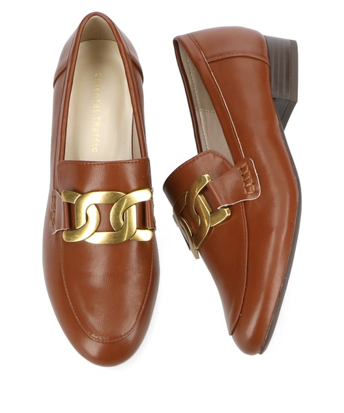 ORiental TRaffic（オリエンタルトラフィック）の「ゴールドモチーフローファー/15304（ローファー・レディース・ブラック/ベージュ/ブラウン・40/38/39/41/42/43/33/34/35/36/37）」の10枚目の写真