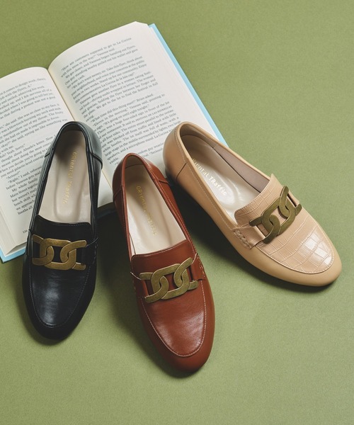 ORiental TRaffic（オリエンタルトラフィック）の「ゴールドモチーフローファー/15304（ローファー・レディース・ブラック/ベージュ/ブラウン・40/38/39/41/42/43/33/34/35/36/37）」の11枚目の写真