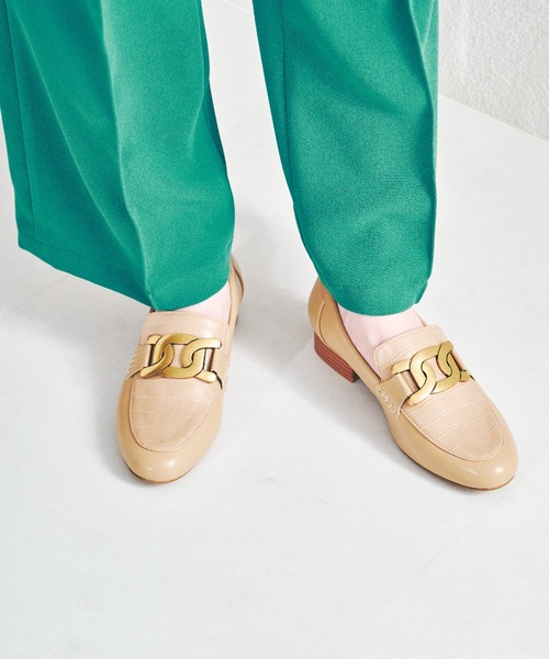 ORiental TRaffic（オリエンタルトラフィック）の「ゴールドモチーフローファー/15304（ローファー・レディース・ブラック/ベージュ/ブラウン・40/38/39/41/42/43/33/34/35/36/37）」の9枚目の写真