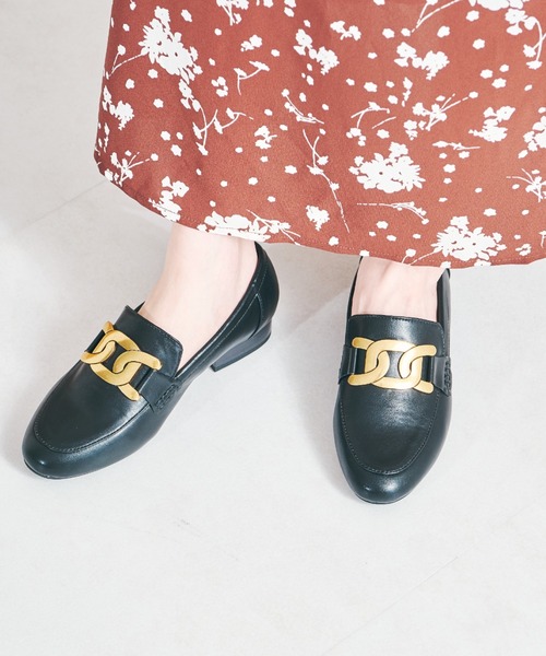 ORiental TRaffic（オリエンタルトラフィック）の「ゴールドモチーフローファー/15304（ローファー・レディース・ブラック/ベージュ/ブラウン・40/38/39/41/42/43/33/34/35/36/37）」の5枚目の写真