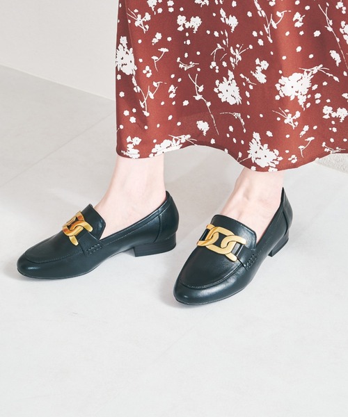 ORiental TRaffic（オリエンタルトラフィック）の「ゴールドモチーフローファー/15304（ローファー・レディース・ブラック/ベージュ/ブラウン・40/38/39/41/42/43/33/34/35/36/37）」の6枚目の写真