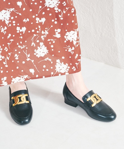 ORiental TRaffic（オリエンタルトラフィック）の「ゴールドモチーフローファー/15304（ローファー・レディース・ブラック/ベージュ/ブラウン・40/38/39/41/42/43/33/34/35/36/37）」の7枚目の写真