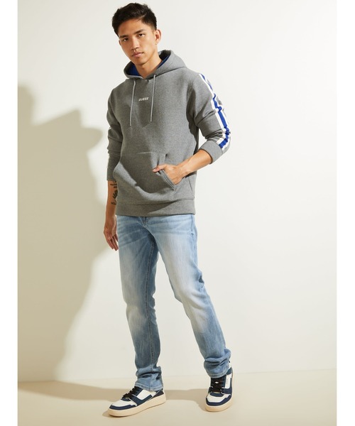 Guess(ゲス)の「Side Stripe Hoodie(パーカー・メンズ・ブルー/カーキ/グレー・MEDIUM/SMALL/LARGE/X-LARGE)」の18枚目の写真
