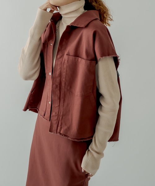 mystic（ミスティック）の「［BIGBILL］ジャケットベスト（ベスト・レディース・ブラック/ブラウン・1/2）」の12枚目の写真