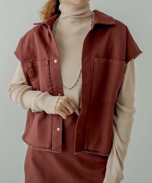 mystic（ミスティック）の「［BIGBILL］ジャケットベスト（ベスト・レディース・ブラック/ブラウン・1/2）」の5枚目の写真