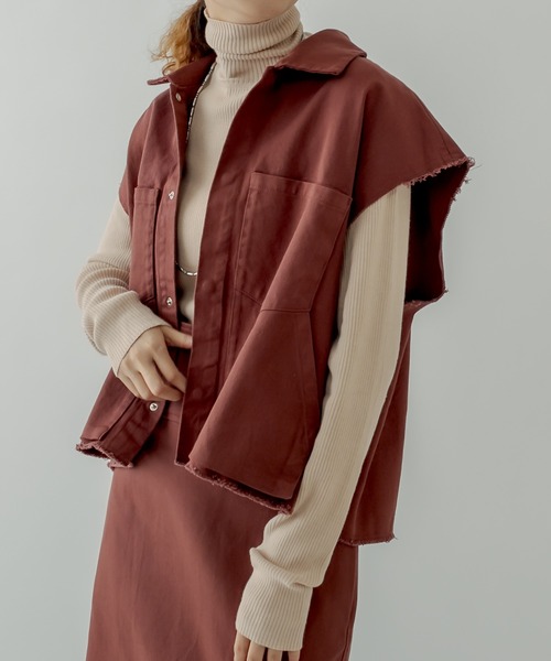 mystic（ミスティック）の「［BIGBILL］ジャケットベスト（ベスト・レディース・ブラック/ブラウン・1/2）」の9枚目の写真