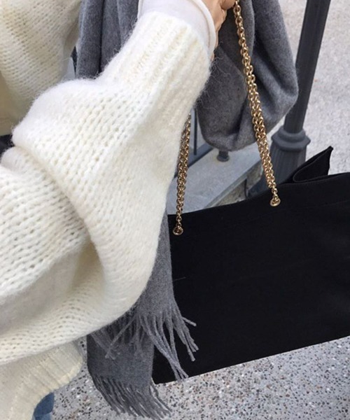 HALEY PESCA（ヘーリーペスカ）の「HALEY PESCA/リブ カラーニットプルオーバー（ニット/セーター・レディース・ホワイト/レッド/ピンク/オレンジ/ブルー/グリーン/ミント/ピンク系その他・FREE）」の10枚目の写真