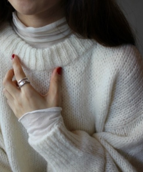 HALEY PESCA（ヘーリーペスカ）の「HALEY PESCA/リブ カラーニットプルオーバー（ニット/セーター・レディース・ホワイト/レッド/ピンク/オレンジ/ブルー/グリーン/ミント/ピンク系その他・FREE）」の12枚目の写真