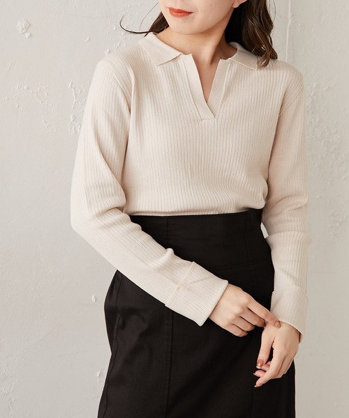 専用♥みかん♥もっちりニット★ひんやり冷感タオル♥リコルヌ。 S-LL/体型カバー】ふんわりあたたかい ニットチュニック（ニット