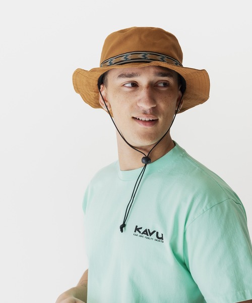 KAVU（カブー）の「【MADE IN USA】KAVU/カブー ORGANIC STRAP BUCKET/オーガニックストラップバケット（ハット・メンズ・ネイビー/ブラウン/オレンジ/ブルー/グリーン/ストーン/ナチュラル/キャメル/プラム/カーキ/ブラック・SMALL/LARGE）」の10枚目の写真