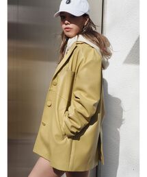 EVRIS | レザーライクステッチジャケット(テーラードジャケット)