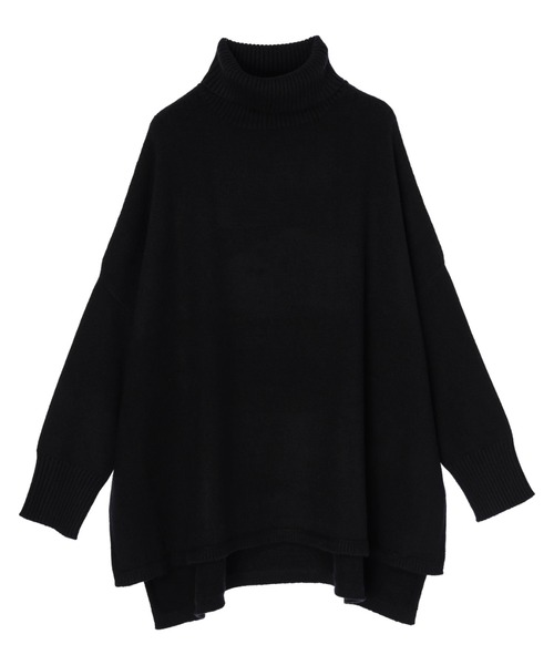 AMERICAN HOLIC（アメリカンホリック）の「タートルネックBIGニットプルオーバー（ニット/セーター・レディース・ブラック/ベージュ/ブルー/アイボリー・M/L）」の10枚目の写真