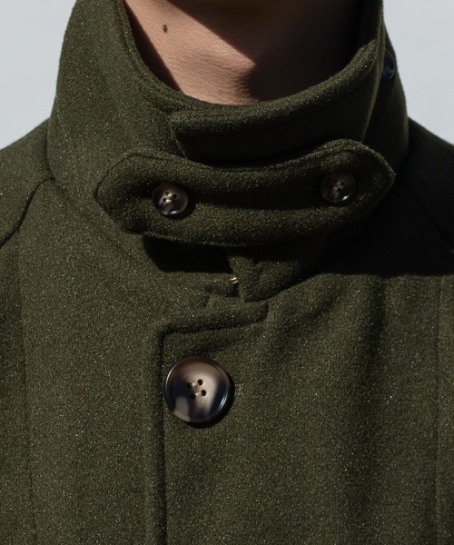 kutir（クティール）の「ミリタリーライクロングコート（ステンカラーコート・メンズ・ブラック/カーキ・MEDIUM/LARGE）」の18枚目の写真