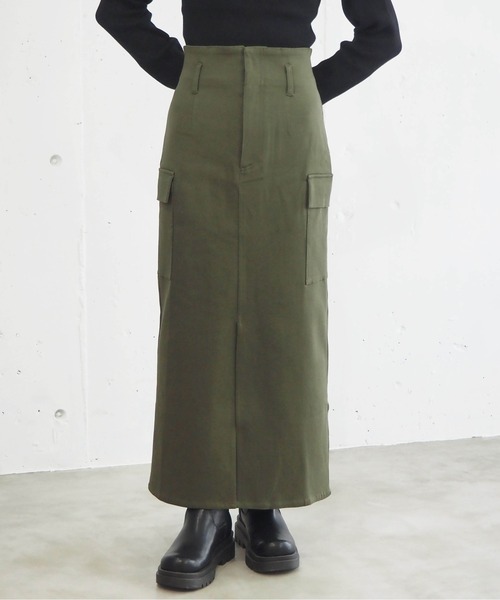 tiptop（ティップトップ）の「【2サイズ展開】フロントスリットナロースカート【web限定Sサイズあり】（スカート・レディース・ブラック/ブルー/スミクロ/ベージュ系その他/カーキ/ブラック系その他・S/M）」の6枚目の写真