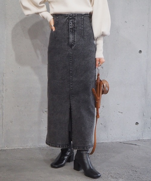 tiptop（ティップトップ）の「【2サイズ展開】フロントスリットナロースカート【web限定Sサイズあり】（スカート・レディース・ブラック/ブルー/スミクロ/ベージュ系その他/カーキ/ブラック系その他・S/M）」の18枚目の写真