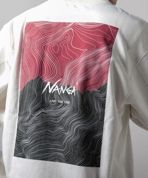 NANGA（ナンガ）の「【NANGA/ナンガ】GLOSTER別注 バックプリントスウェット（スウェット・メンズ・ホワイト/ライトグレー/ブラック・MEDIUM/LARGE）」の5枚目の写真