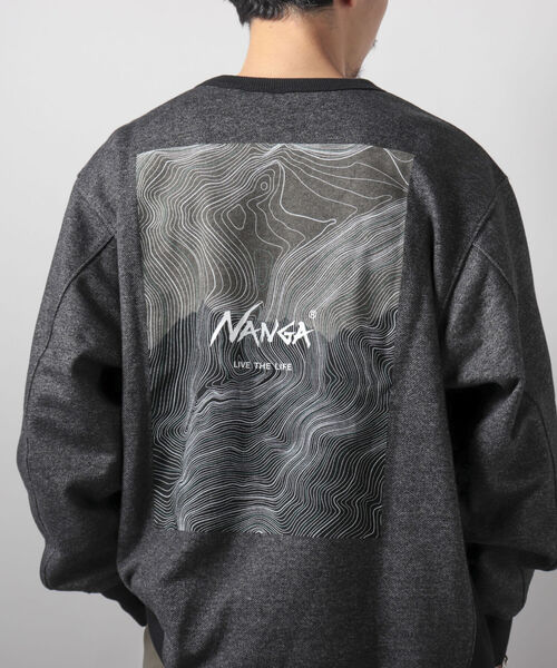 NANGA（ナンガ）の「【NANGA/ナンガ】GLOSTER別注 バックプリントスウェット（スウェット・メンズ・ホワイト/ライトグレー/ブラック・MEDIUM/LARGE）」の9枚目の写真