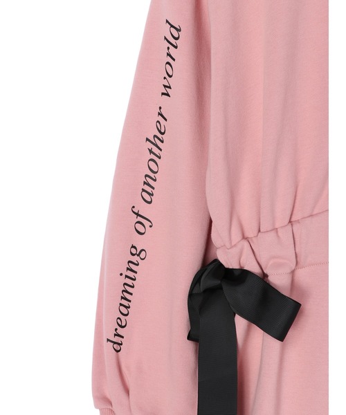 Maison de FLEUR（メゾンドフルール）の「Ariel/スウェットチュニック（パーカー・レディース・ピンク・FREE）」の6枚目の写真